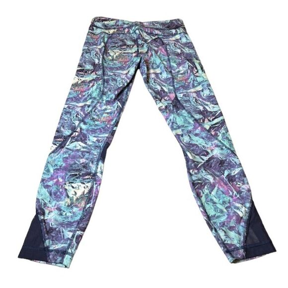 Lululemon Inspire Tight II (Mesh) Iridescent Multi / Naval Blue Size 6 - Picture 8 of 12